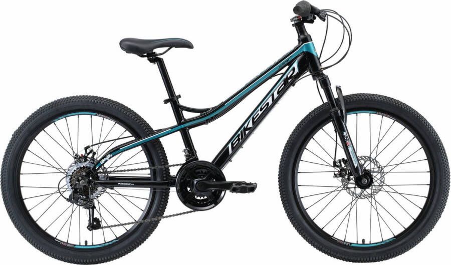 Bikestar hardtail MTB 21speed 24inch zwart blauw