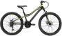 Bikestar 24 inch hardtail MTB 21 speed zwart groen - Thumbnail 1