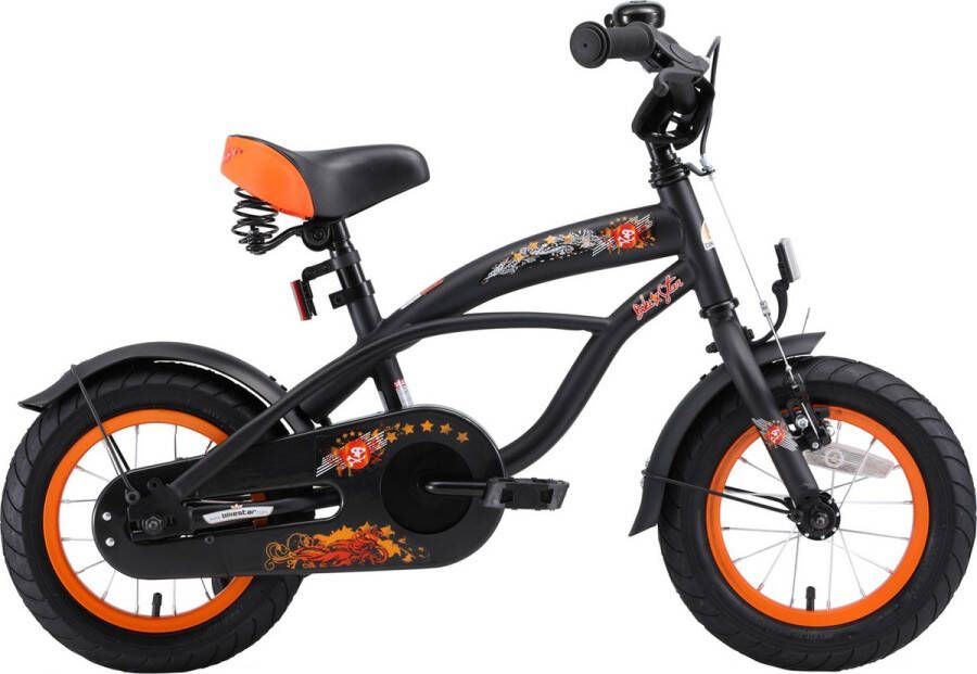 Bikestar 12 inch Cruiser kinderfiets zwart