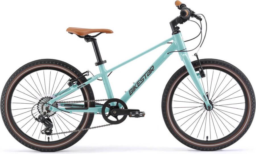 Bikestar kinderfiets lichtgewicht 20 inch 7 speed mintgroen