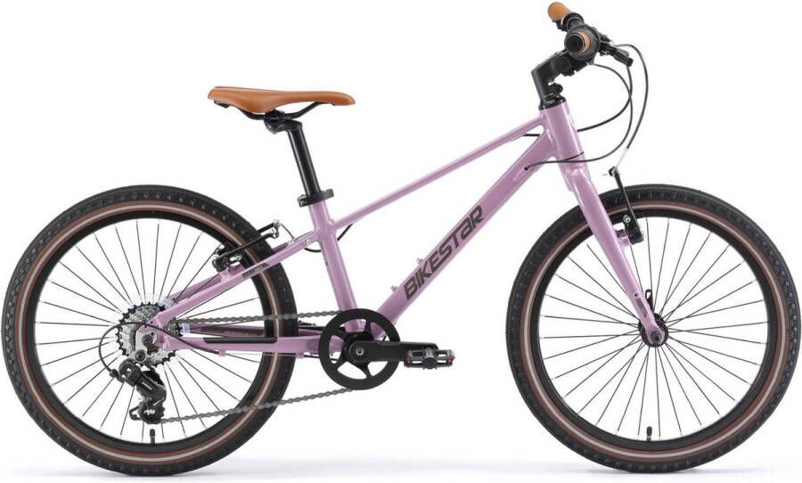 Bikestar kinderfiets lichtgewicht 20 inch 7 speed roze