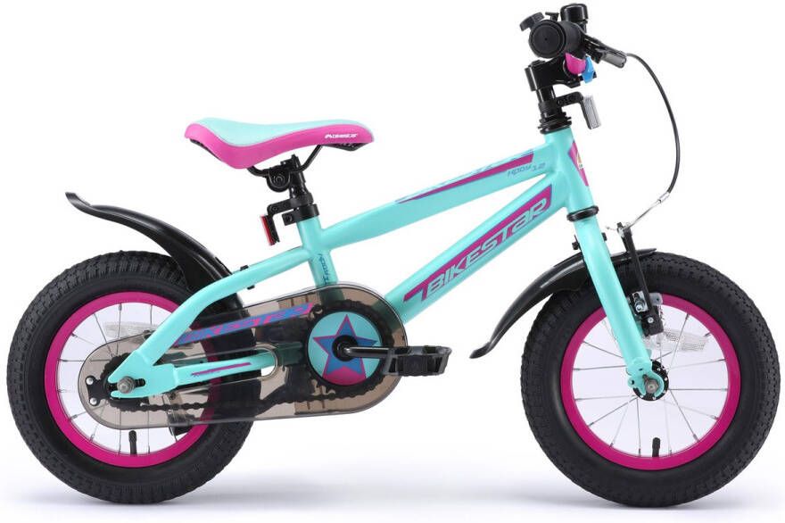 Bikestar kinderfiets Urban Jungle 12 inch turquoise paars
