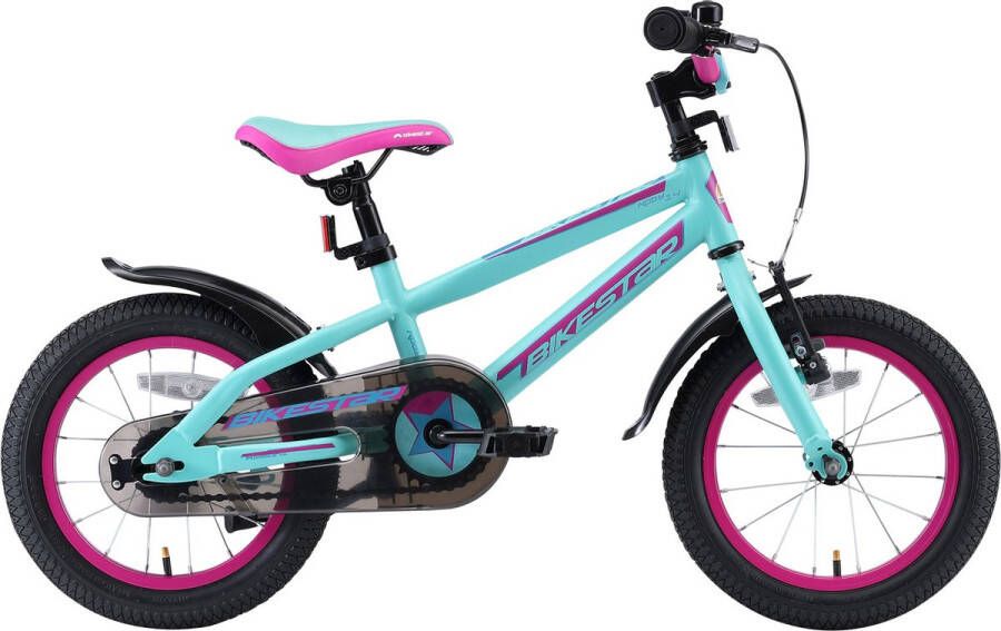 Bikestar kinderfiets Urban Jungle 14 inch turquoise paars