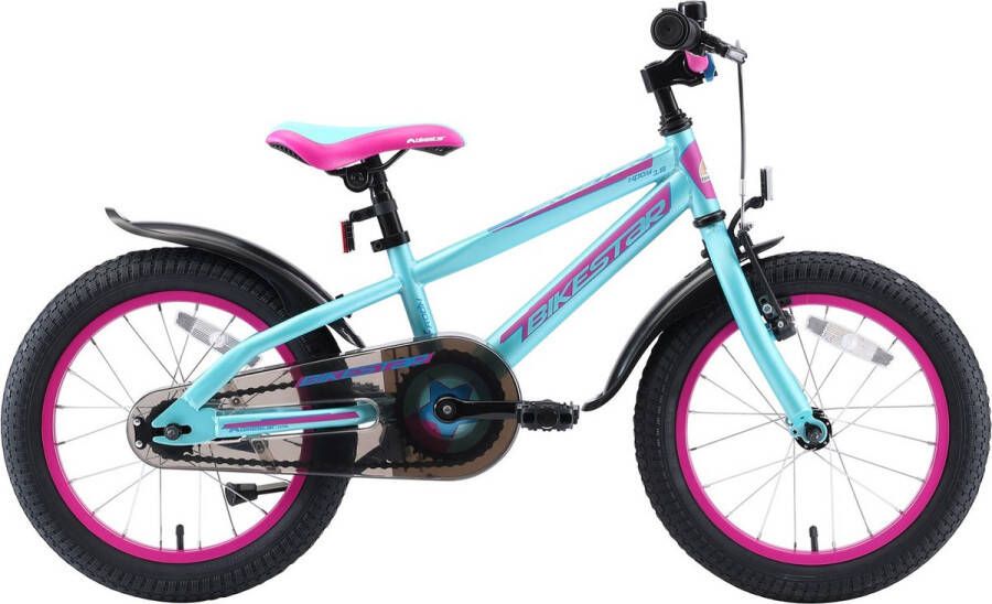 Bikestar kinderfiets Urban Jungle 16 inch paars turquoise