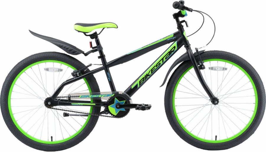 Bikestar 24 inch Urban Jungle kinderfiets zwart groen
