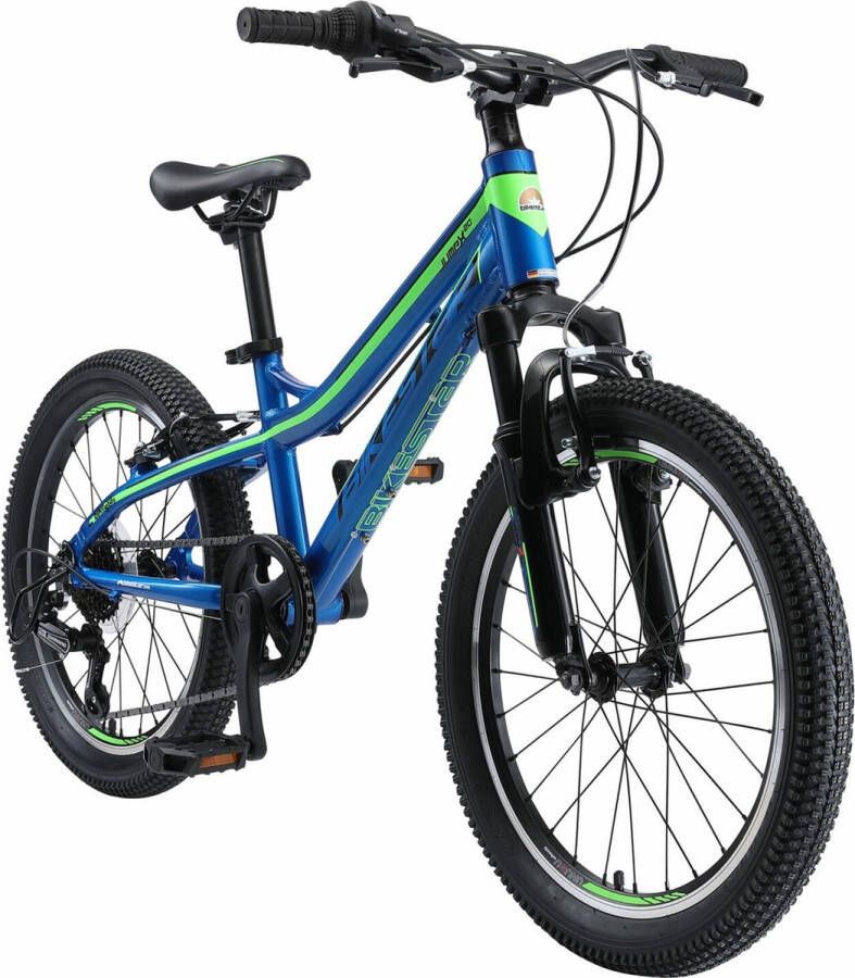 Bikestar MTB kinderfiets 7 speed 20 inch blauw groen