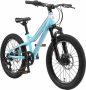 Bikestar MTB kinderfiets 7 speed 20 inch turquoise wit - Thumbnail 2