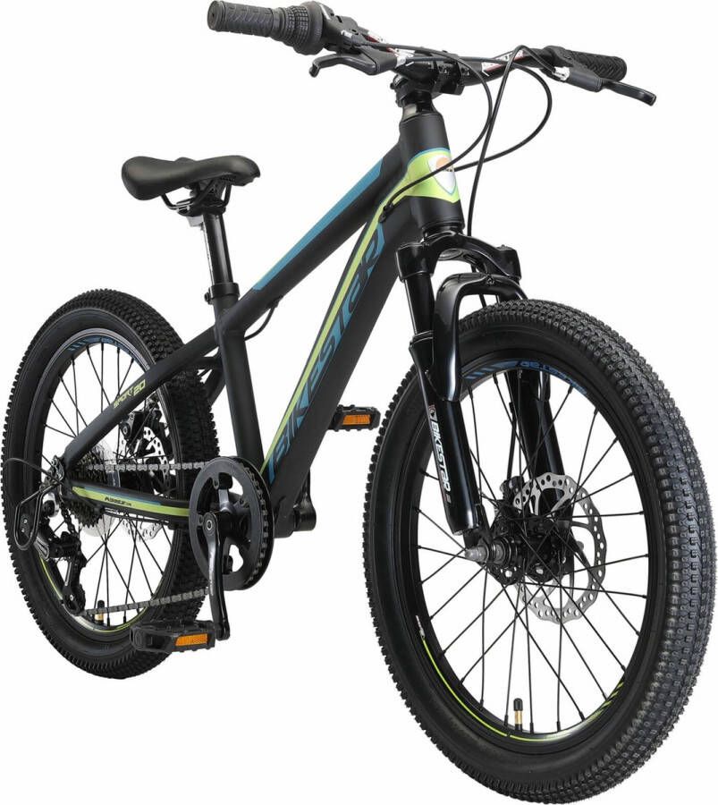 Bikestar MTB kinderfiets Sport 7 speed 20 inch zwart groen - Foto 1