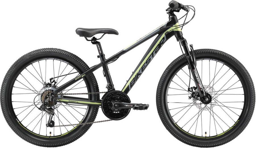 Bikestar MTB Sport 21speed 24inch zwart groen