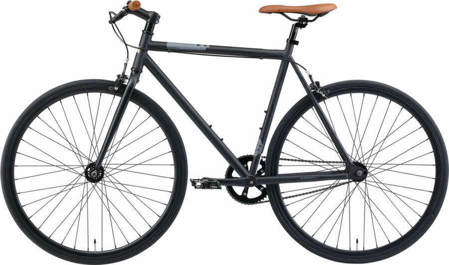 Bikestar Singlespeed 28 inch retro wielrenfiets zwart grijs