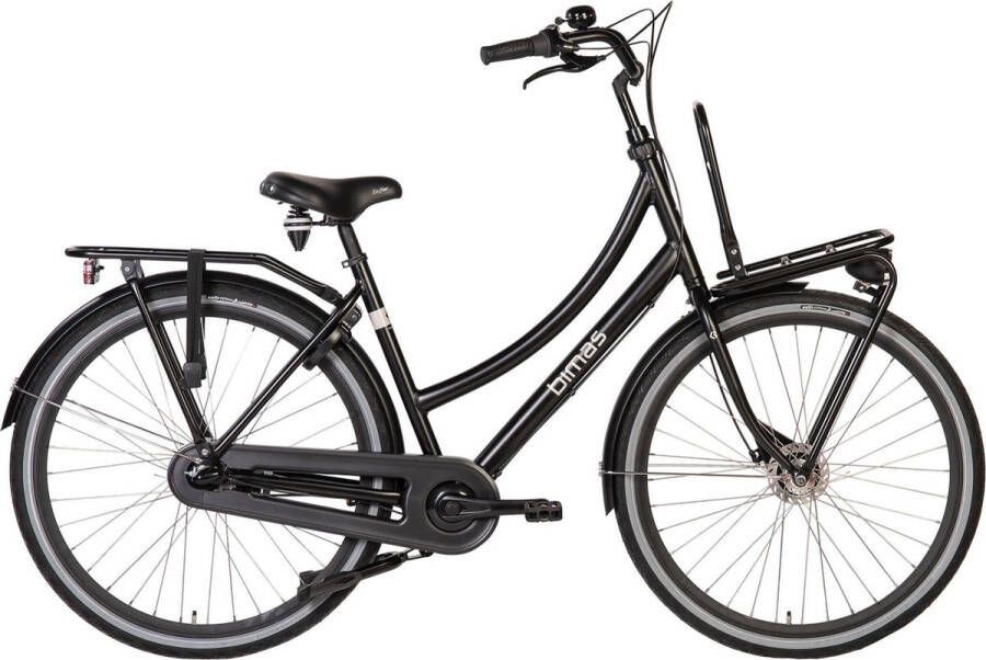Bimas Transporter 3.3 28 Inch 50 cm Dames 3V Rollerbrake Matzwart