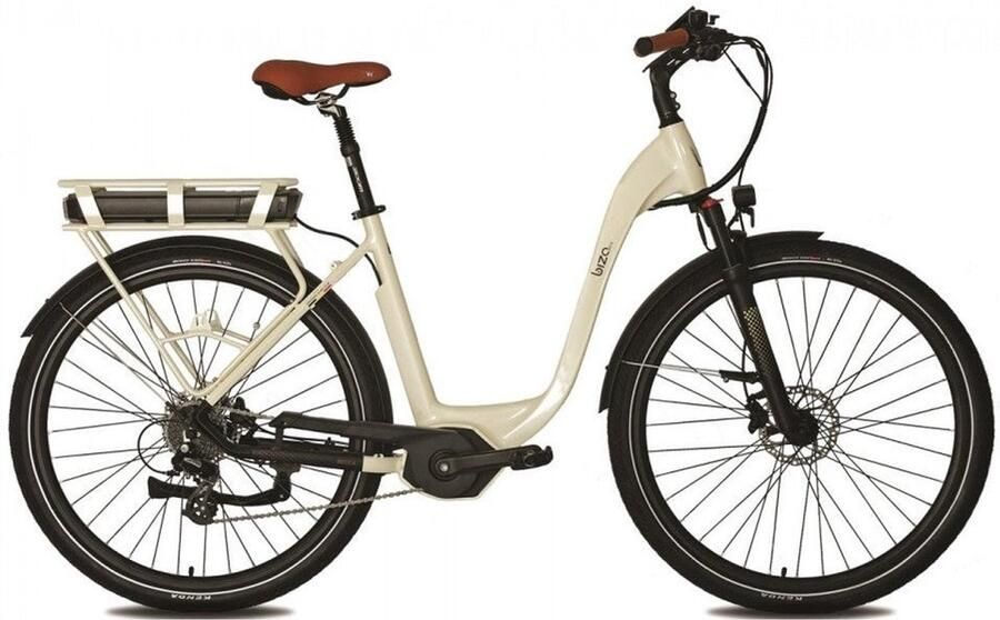 Bizo Bike Becca – Crème – Elektrische Fiets – 46cm – 522Wh accu – Middenmotor 65Nm – 8 versnellingen