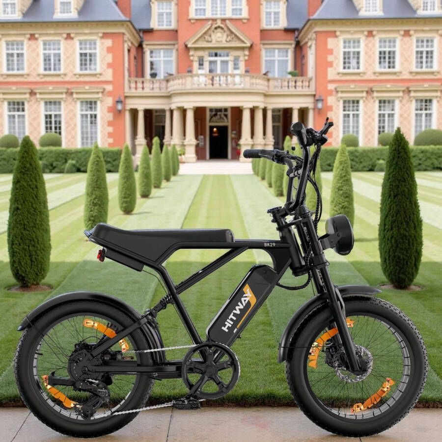 BK29 Fatbike VoltRogue Nomad X2 Elektrische Fatbike – Luxe E-Bike 20 Inch 250W – 15Ah Verwijderbare Accu – 7 Shimano Versnellingen – 25 km u – Dubbele Schokdemping – Zwart – Unisex – IP54 Waterdicht