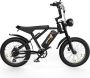 BK29 Fatbike VoltRogue Nomad X2 Elektrische Fatbike – Luxe E-Bike 20 Inch 250W – 15Ah Verwijderbare Accu – 7 Shi o Versnellingen – 25 km u – Dubbele Schokdemping – Zwart – Unisex – IP54 Waterdicht - Thumbnail 1