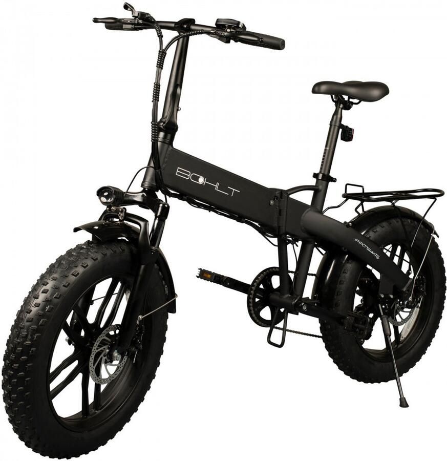 BOHLT Fat Twenty Elektrische Vouwfiets 20 inch Fatbike 250W Motor 374Wh Uitneembare Accu 6 Versnellingen Schijfrem Zwart - Foto 2