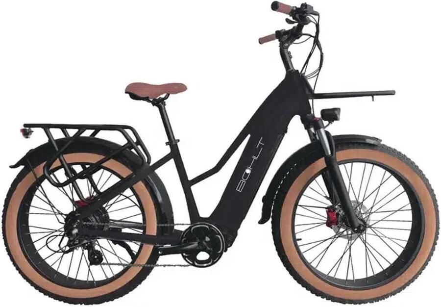 BOHLT Q26 Fatbike Actieradius tot 80 Maximumsnelheid 25 km u 250W Elektrische Fatbike Zwart