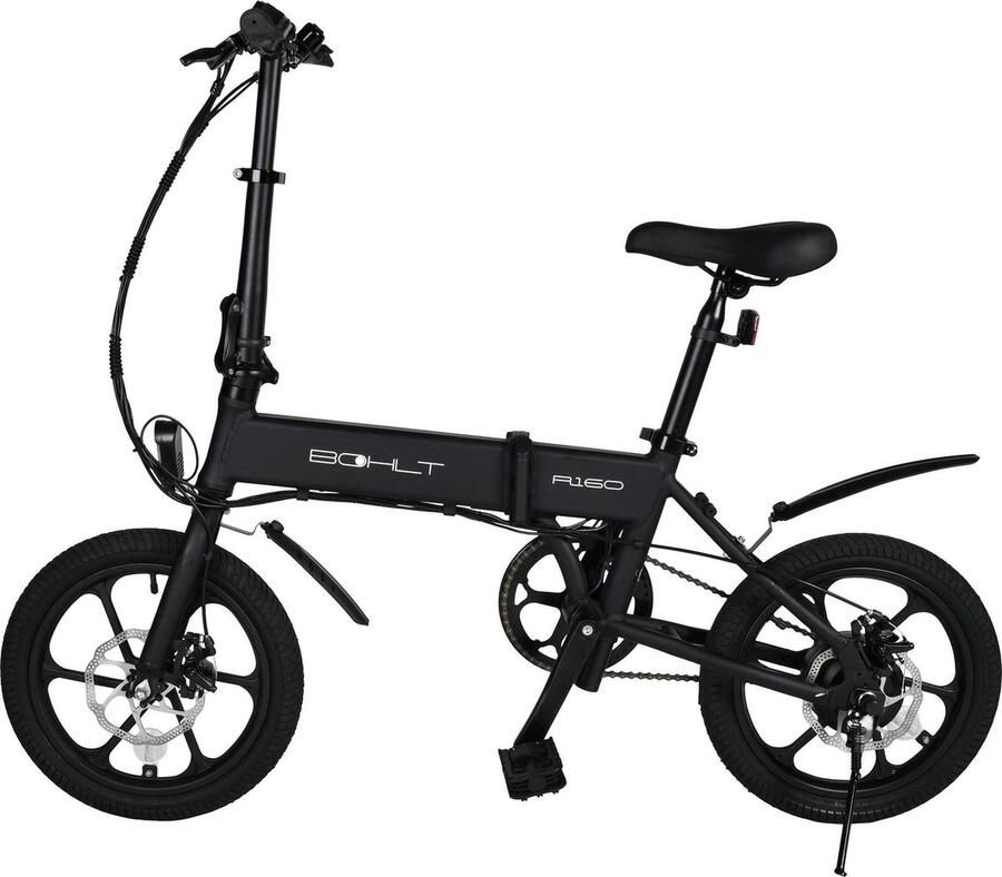 BOHLT R160 Elektrische Vouwfiets Achterwielmotor 187Wh Zwart