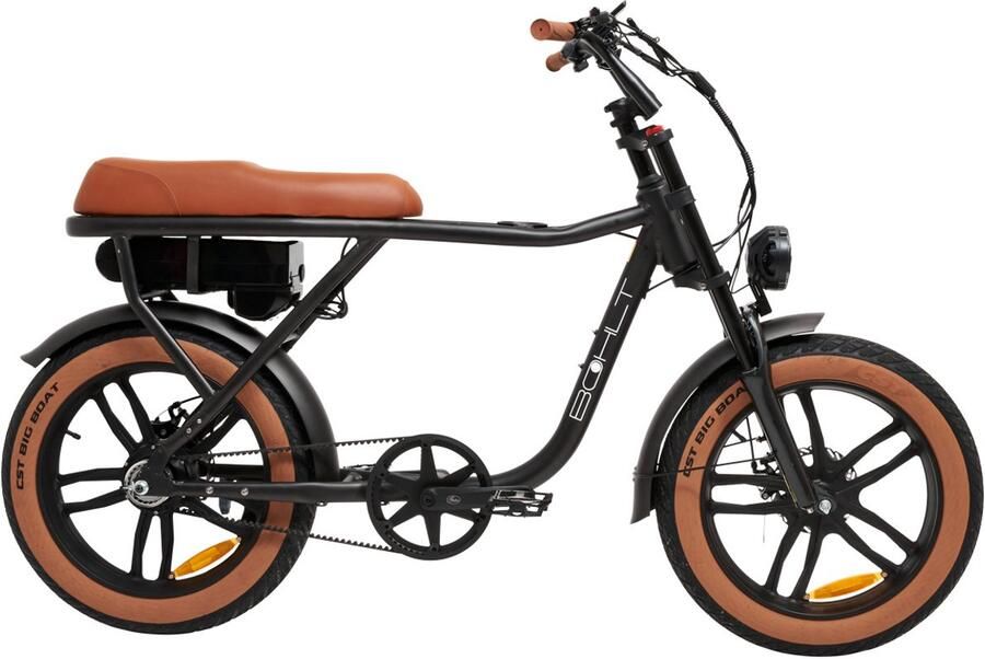 BOHLT Rebel Zwart 250W Gates Belt Drive Hydraulische schijfrem Elektrische Fatbike
