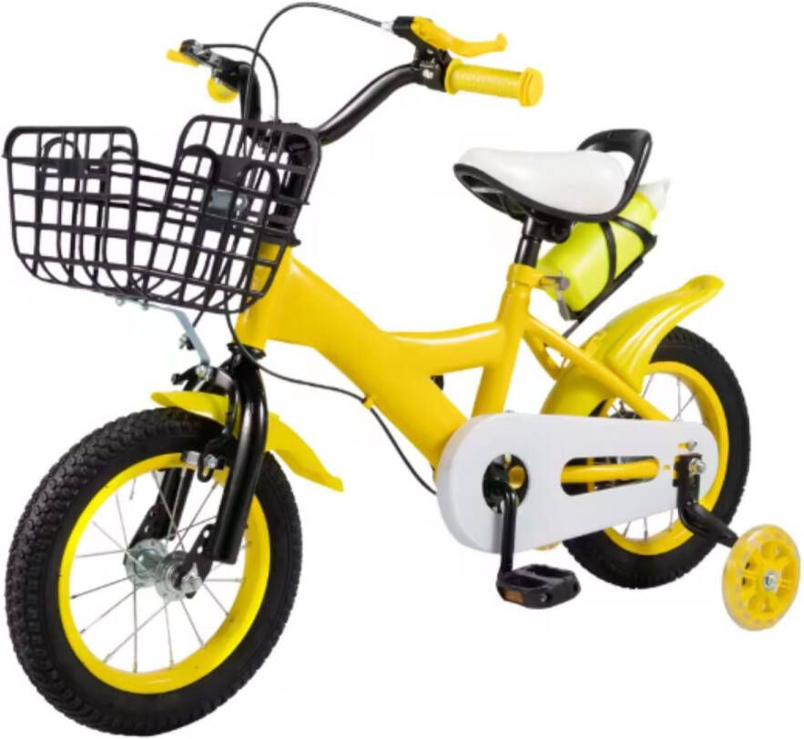 Bolt Edge Kinder driewieler 17 inch Met zijwieltjes en d Voor kinderen Kinderfiets Babyfiets Peuterfiets Geel- 1 tot 5 jaar