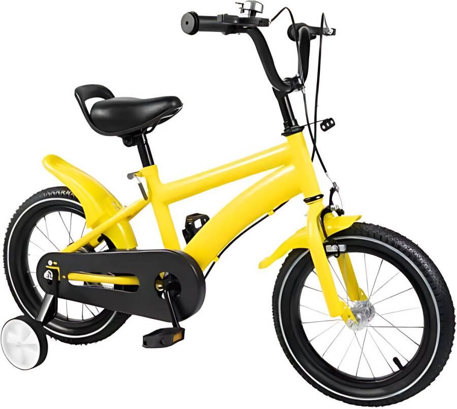 Bolt Edge Kinder driewieler 17 inch Met zijwieltjes Voor kinderen Kinderfiets Babyfiets Peuterfiets Geel- 1 tot 5 jaar