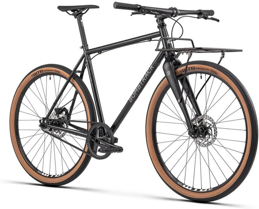 Bombtrack Outlaw Urban Singlespeed Fiets Onderhoudsarme Belt Drive Bike Mat Zwart Maat L 55 cm