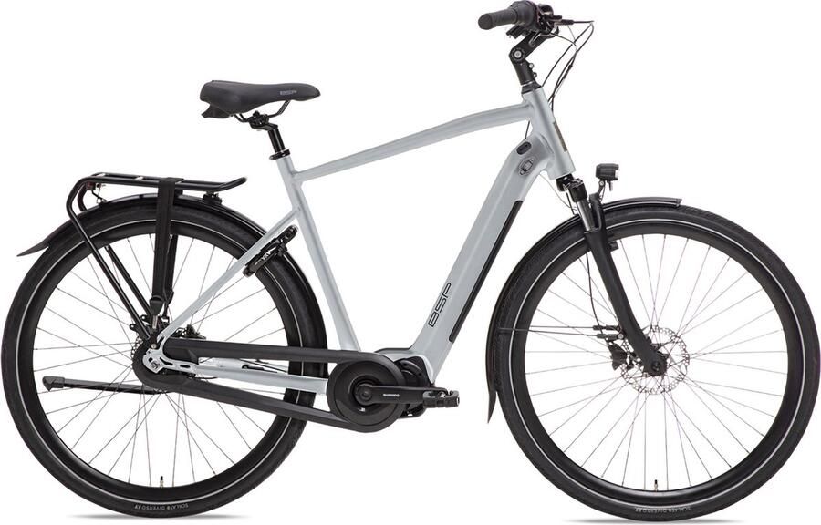 BSP Musa Elektrische Fiets E-bike 28 Inch Herenfiets 61 cm 7 Versnellingen Hydraulische Schijfrem 504 Wh Accu Lichtgrijs