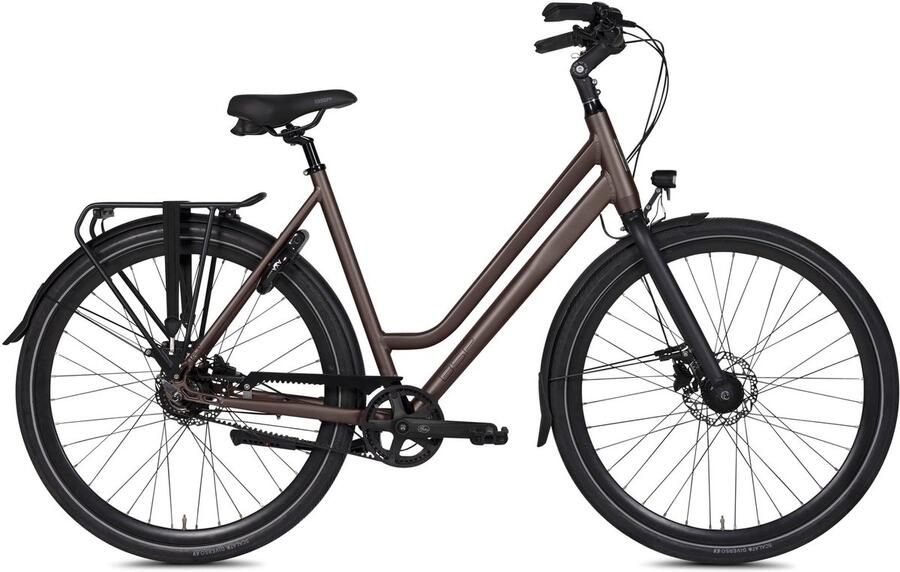 BSP Voyager Belt Dames Stadsfiets Riemaandrijving 8 versnellingen 58 cm Dark Oak