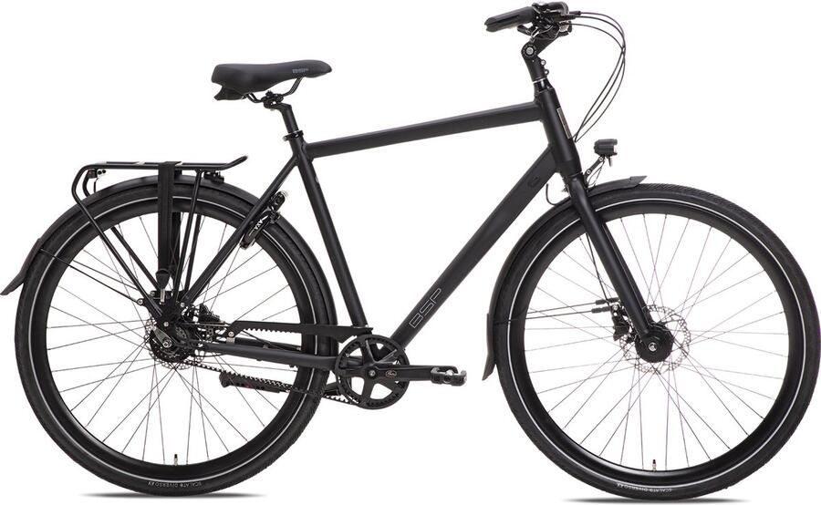 BSP Voyager Belt Heren Stadsfiets Riemaandrijving 8 versnellingen 59 cm Onyx Black