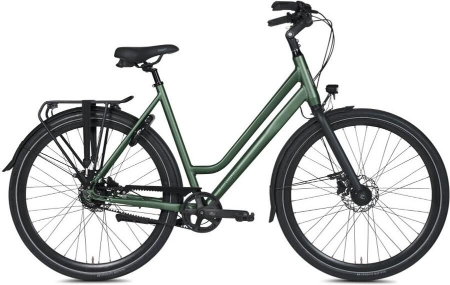 BSP Voyager Belt Stadsfiets Damesfiets 28 Inch 47 cm 8 Versnellingen Hydraulische schijfrem Donkergroen