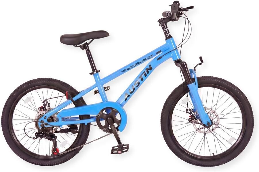 Buxibo Fiets Austin Kinder Mountainbike Stalen Frame 20 Inch Blauw