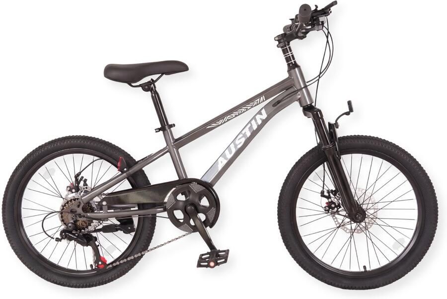 Buxibo Fiets Austin Kinder Mountainbike Stalen Frame 20 Inch Grijs - Foto 2