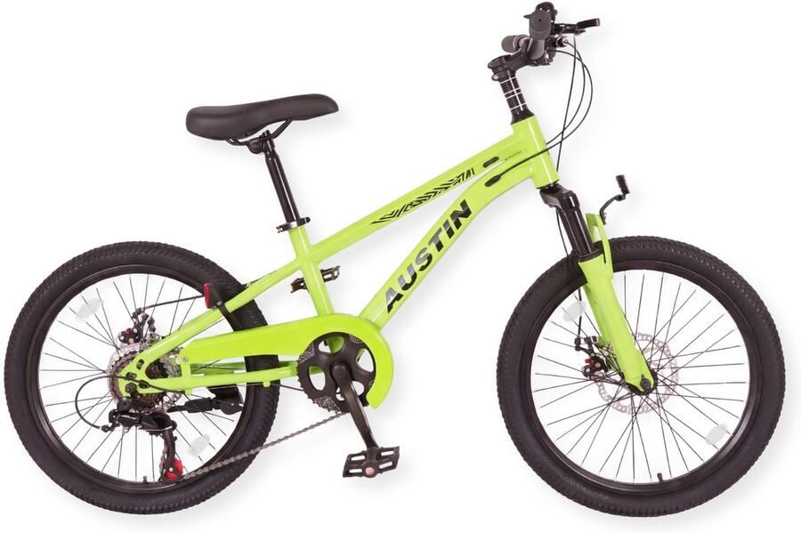 Buxibo Fiets Austin Kinder Mountainbike Stalen Frame 20 Inch Groen