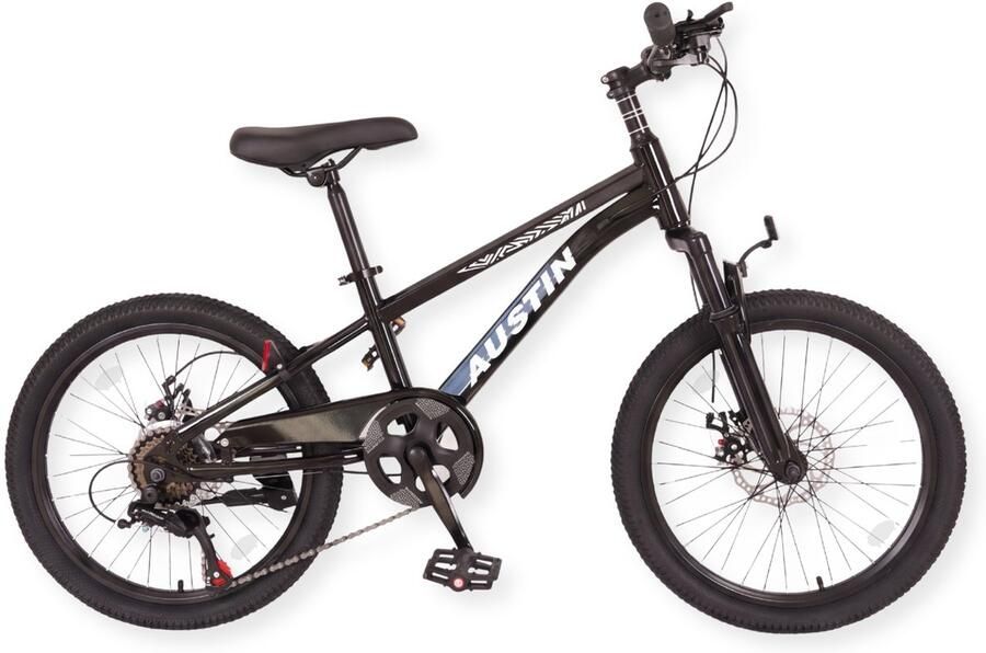 Buxibo Fiets Austin Kinder Mountainbike Stalen Frame 20 Inch Zwart - Foto 2