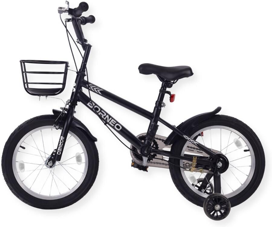 Buxibo Kinderfiets voor Jongens Borneo 16 Inch Zwart