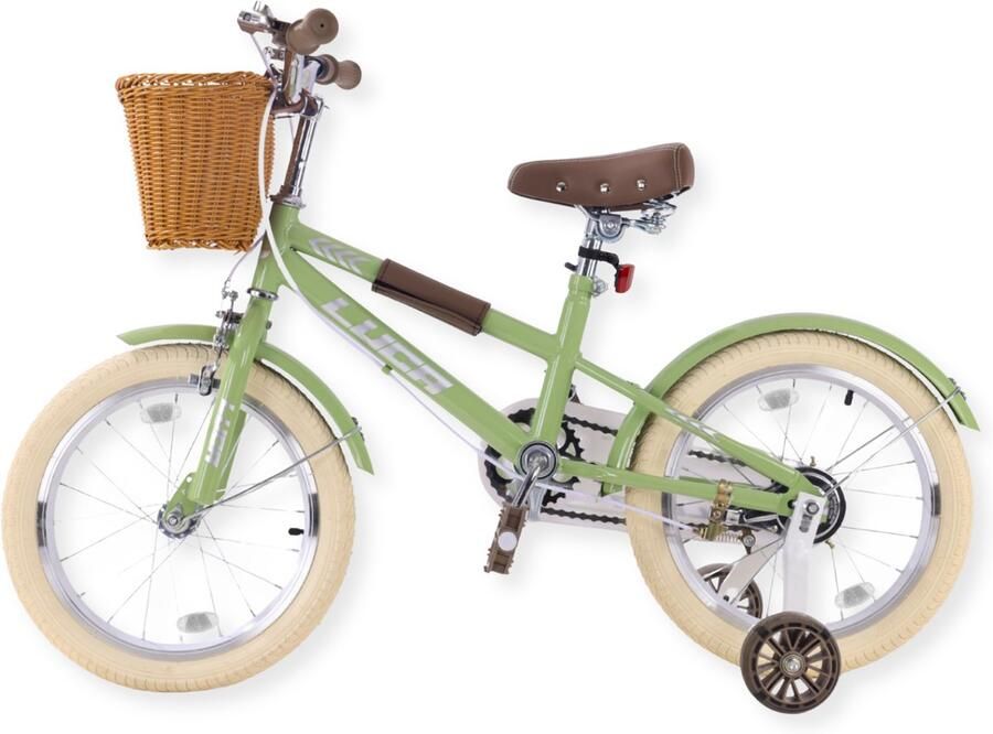Buxibo Kinderfiets voor Jongens Luca 12 Inch Groen
