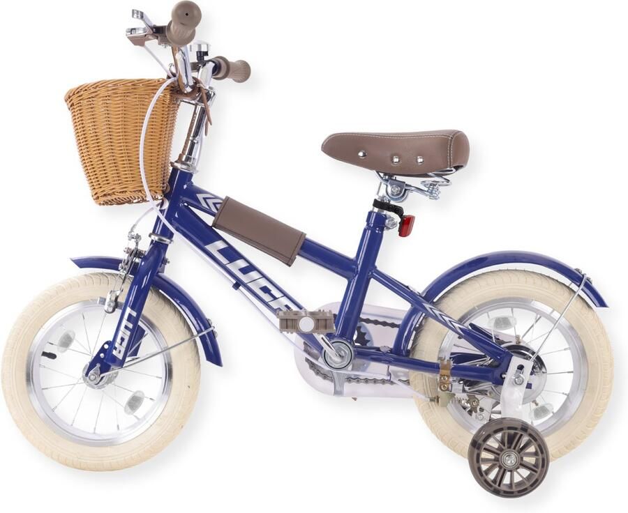 Buxibo Kinderfiets voor Jongens Luca 12 Inch Donkerblauw