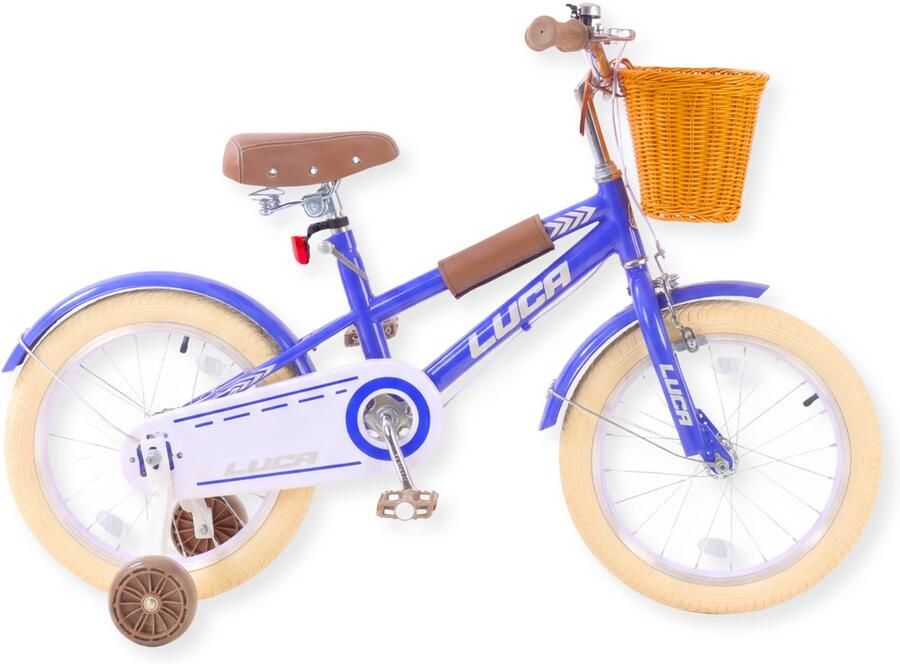 Buxibo Kinderfiets voor Jongens Luca 16 Inch Donkerblauw