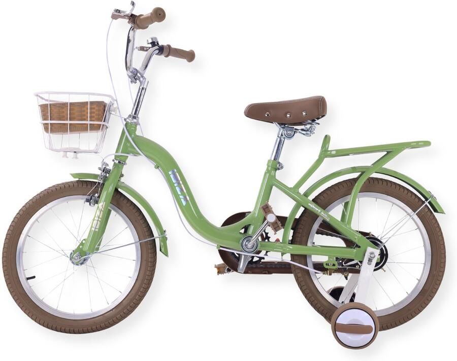 Buxibo Kinderfiets voor Meisjes Ibiza 16 Inch Groen