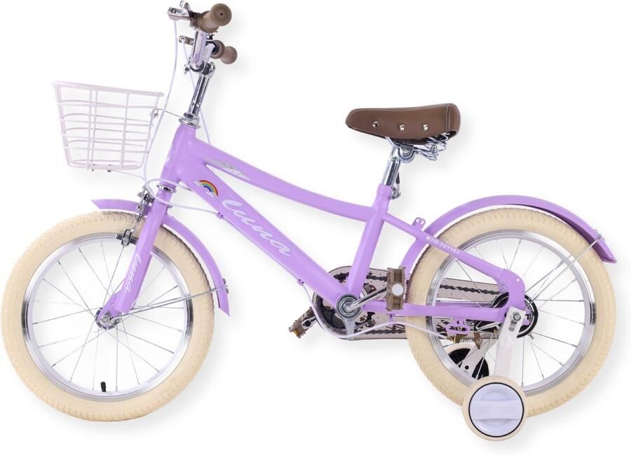 Buxibo Kinderfiets voor Meisjes Luna 12 Inch Paars