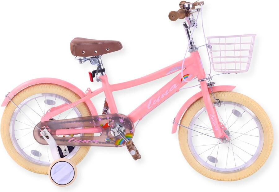 Buxibo Kinderfiets voor Meisjes Luna 16 Inch Roze - Foto 2