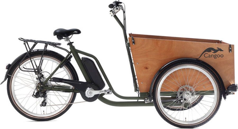 Cangoo Bakfiets Easy-E Staal Groen