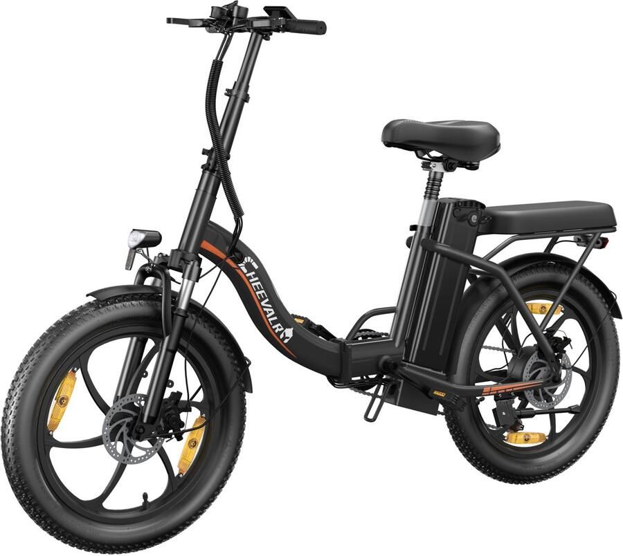 Cheevalry C16 Elektrische fiets Actieradius 80km Verwijderbare batterij 48V16Ah Motor 250W Shi o 7 versnellingen 20 Inch opvouwbare City Commuter E-Bike Zwart