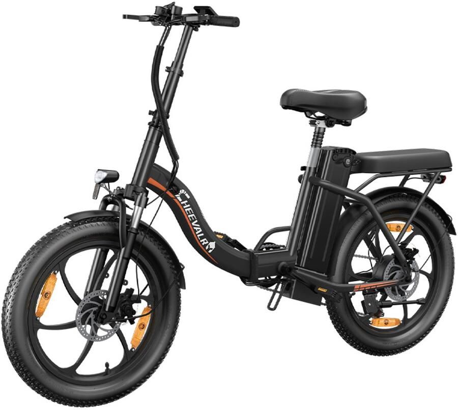 Cheevalry C16 Elektrische fiets Actieradius 100km Verwijderbare batterij 48V16Ah Motor 250W Shi o 7 versnellingen Mechanische Schijfrem 20 Inch Commuter E-Bike Fatbike Zwart - Foto 2