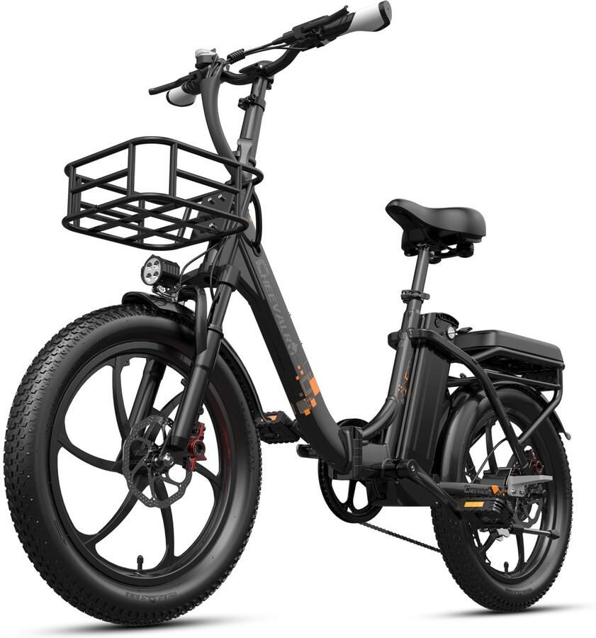 Cheevalry C20 PRO Elektrische Fiets – 250W – 48V 20Ah – Tot 150KM – 20” – Opvouwbaar – Shi o 7 Versnellingen – Zwart