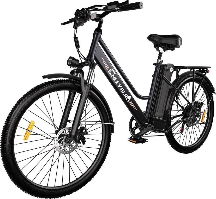 Cheevalry C26 pro Elektrische Fiets Motor 250W Actieradius 80km 26 Inch Zwart