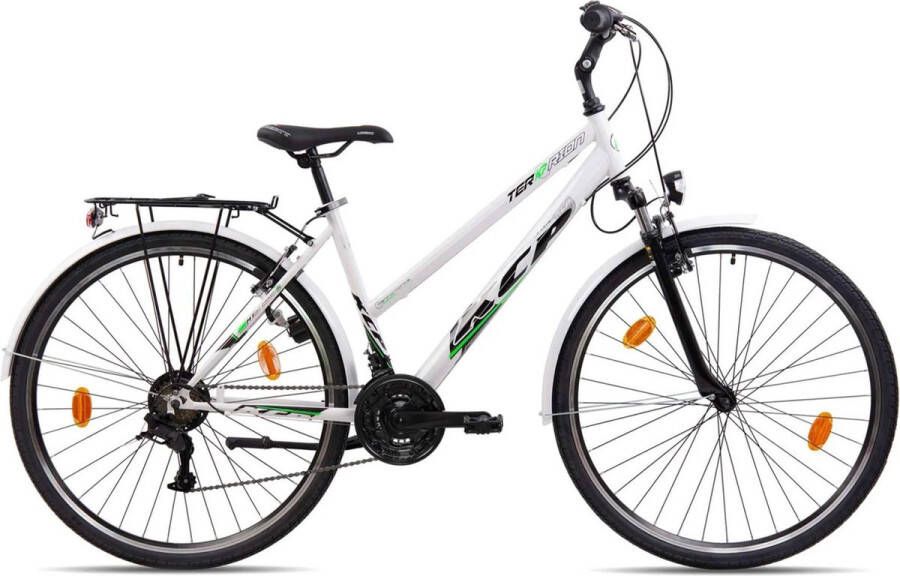 Chrisson Da Terrion Trekkingfiets 28 Inch 46 cm Damesfiets 18 Versnellingen Wit