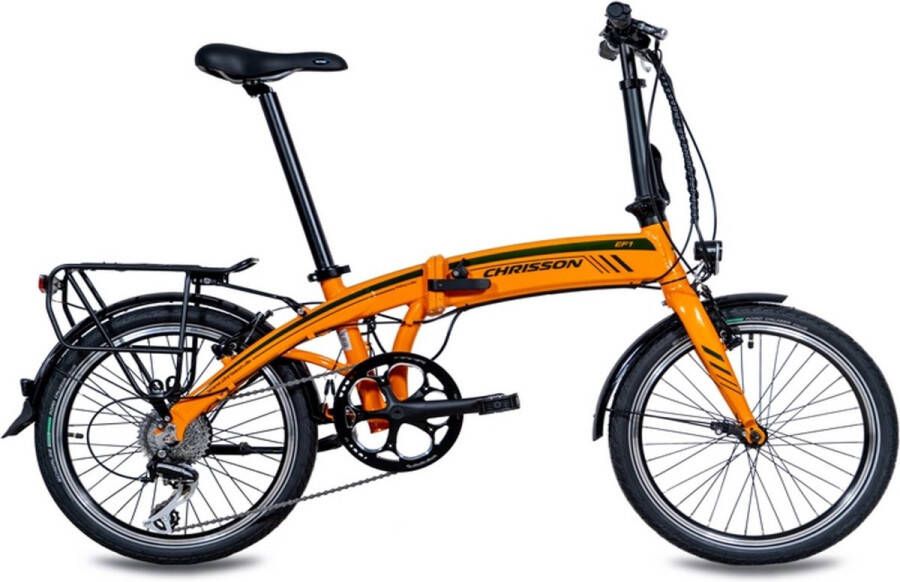 Chrisson EF1 Elektrische Fiets 20 Inch Vouwfiets 30 cm 8 Versnellingen V-Brakes Oranje