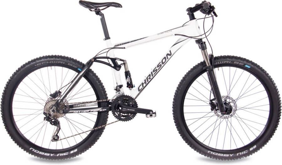 Chrisson Hitter Mountainbike 27.5 Inch 46 cm Herenfiets 27 Versnellingen Hydraulische Schijfremmen Wit