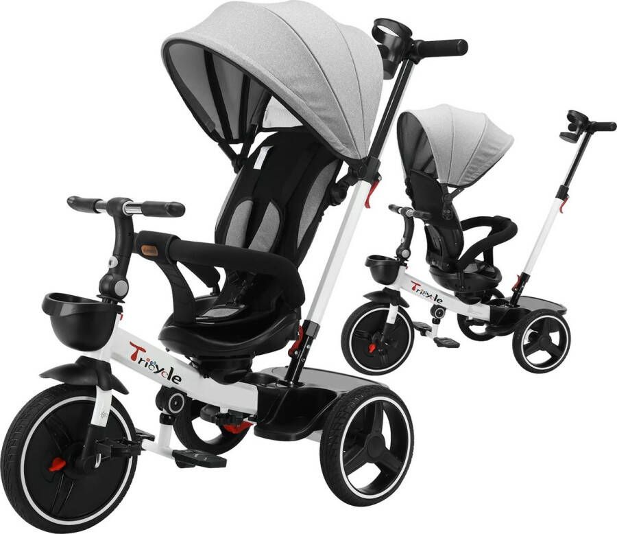 Coco Kinder Fiets Peuter Fiets Met Duwstang Driewieler 1 tot 5 Jaar Fiets 360 Graden Rotatie
