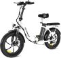 Hitway Elektrische Fiets Opvouwbare E-bike 20 Inch Fatbike 36V&15.6AH Max 25km h 7 Versnellingen |APP| zwart - Thumbnail 2